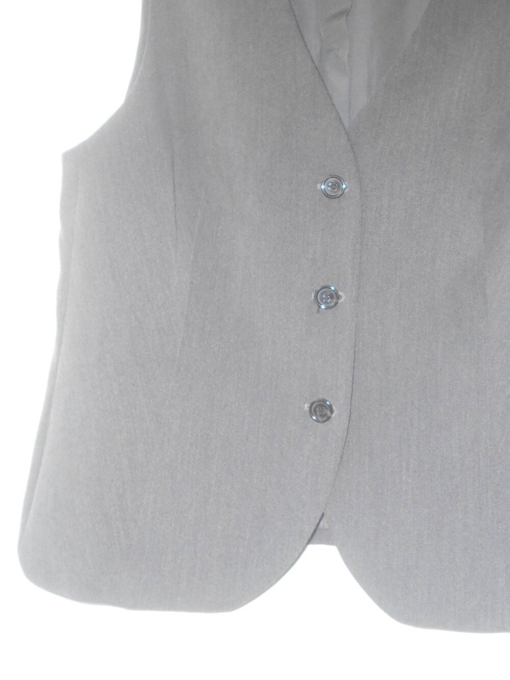 H&M Women's V-Neck Button Front Vest Gray Sleeveless, Size L